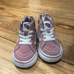 Vans Pink High-Top Sneakers with Waffle Sole